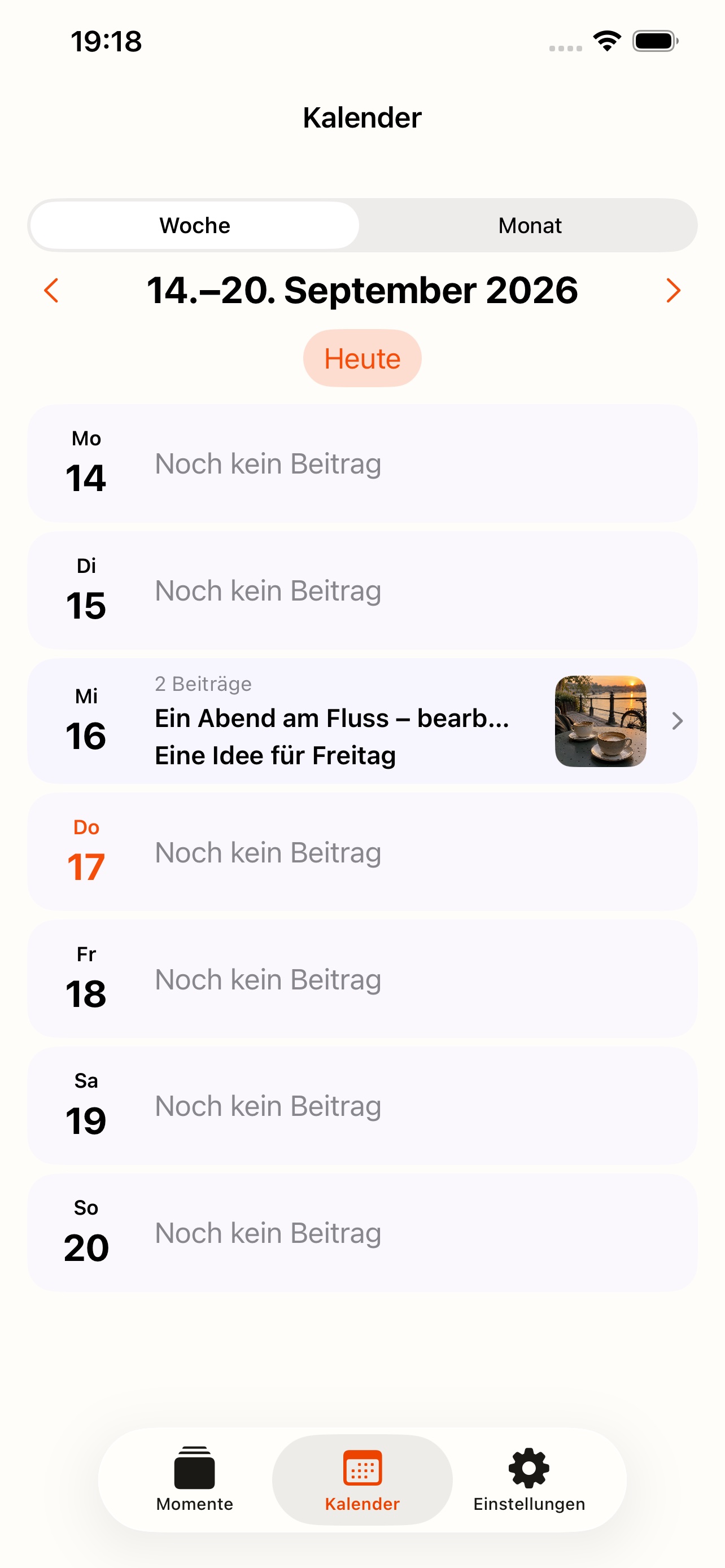 Ein Wochenrückblick in RedCat Moments